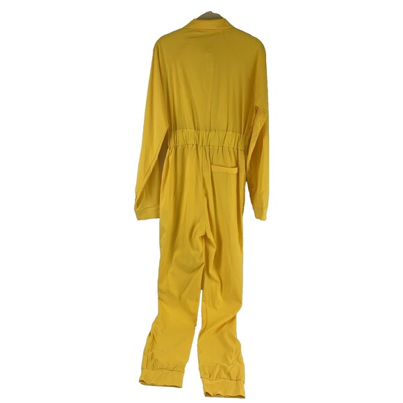 April O’Neil TMNT Costume Yellow Jumpsuit Zip Long Sleeve Stretch Womens Small - Picture 7 of 11
